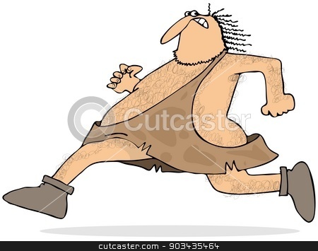 To use this stock image in your creative project, please select the size you need over to the right and click the "Add to Cart" button.
Your downloaded image will come with the Cutcaster watermark removed so don’t worry about the watermark you see on this page. Running caveman stock photo, This illustration depicts a caveman running while looking behind. by Dennis Cox