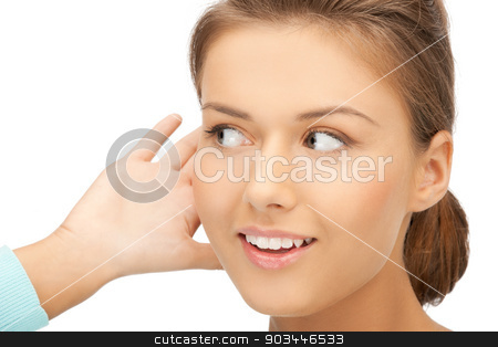 To use this stock image in your creative project, please select the size you need over to the right and click the "Add to Cart" button.
Your downloaded image will come with the Cutcaster watermark removed so don’t worry about the watermark you see on this page. happy woman listening gossip stock photo, bright picture of happy woman listening gossip by Syda Productions