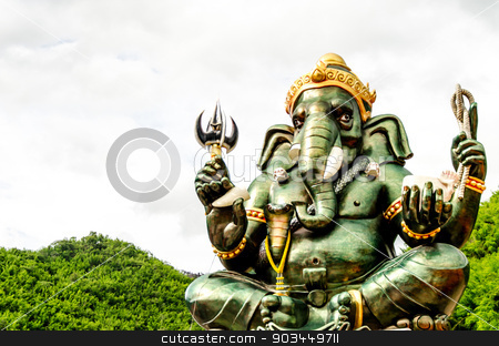 To use this stock image in your creative project, please select the size you need over to the right and click the "Add to Cart" button.
Your downloaded image will come with the Cutcaster watermark removed so don’t worry about the watermark you see on this page. Green Ganesha Hindu God statue close up on natural background stock photo, Green Ganesha Hindu God statue close up on natural background by suppajit