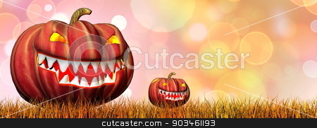 To use this stock image in your creative project, please select the size you need over to the right and click the "Add to Cart" button.
Your downloaded image will come with the Cutcaster watermark removed so don’t worry about the watermark you see on this page. Pumpkins for halloween - 3D render stock photo, Two pumpkins on autumnal grass for halloween - 3D render by Elenarts