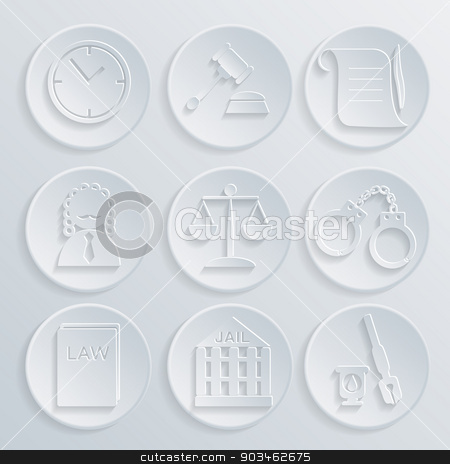 To use this stock image in your creative project, please select the size you need over to the right and click the "Add to Cart" button.
Your downloaded image will come with the Cutcaster watermark removed so don’t worry about the watermark you see on this page. law judge icon set, justice sign stock vector clipart, law judge icon set, justice sign by LittleCuckoo