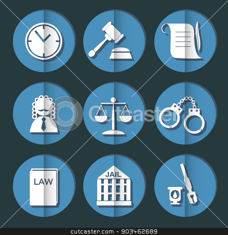 To use this stock image in your creative project, please select the size you need over to the right and click the "Add to Cart" button.
Your downloaded image will come with the Cutcaster watermark removed so don’t worry about the watermark you see on this page. law judge icon set, justice sign stock vector clipart, law judge icon set, justice sign by LittleCuckoo