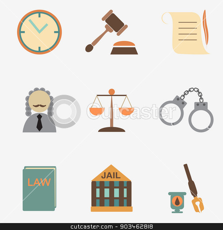 To use this stock image in your creative project, please select the size you need over to the right and click the "Add to Cart" button.
Your downloaded image will come with the Cutcaster watermark removed so don’t worry about the watermark you see on this page. law judge icon set, justice sign stock vector clipart, law judge icon set, justice sign by LittleCuckoo