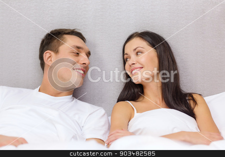 To use this stock image in your creative project, please select the size you need over to the right and click the "Add to Cart" button.
Your downloaded image will come with the Cutcaster watermark removed so don’t worry about the watermark you see on this page. happy couple sleeping in bed stock photo, hotel, travel, relationships, and happiness concept - happy couple in bed by Syda Productions
