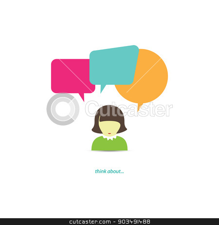 To use this stock image in your creative project, please select the size you need over to the right and click the "Add to Cart" button.
Your downloaded image will come with the Cutcaster watermark removed so don’t worry about the watermark you see on this page. think about stock vector clipart, cartoon style woman avatar with colorful speech bubbles. chatting girl vector icon by metrue