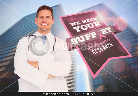 To use this stock image in your creative project, please select the size you need over to the right and click the "Add to Cart" button.
Your downloaded image will come with the Cutcaster watermark removed so don’t worry about the watermark you see on this page. Doctor with breast cancer awareness message stock photo, Doctor with breast cancer awareness message for awareness month by Wavebreak Media