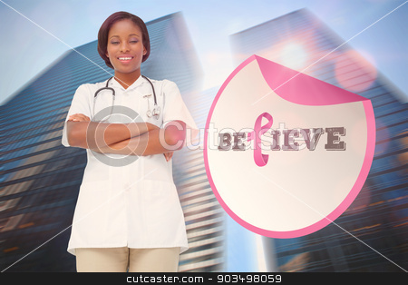 To use this stock image in your creative project, please select the size you need over to the right and click the "Add to Cart" button.
Your downloaded image will come with the Cutcaster watermark removed so don’t worry about the watermark you see on this page. Doctor with breast cancer awareness message stock photo, Doctor with breast cancer awareness message for awareness month by Wavebreak Media