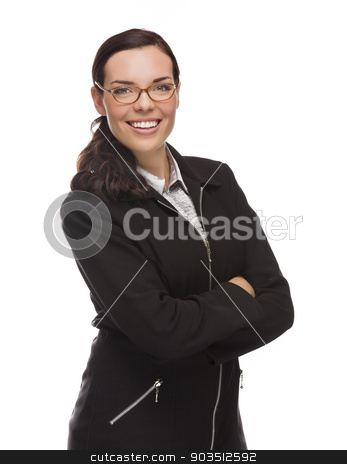 To use this stock image in your creative project, please select the size you need over to the right and click the "Add to Cart" button.
Your downloaded image will come with the Cutcaster watermark removed so don’t worry about the watermark you see on this page. Confident Mixed Race Businesswoman Isolated on White stock photo, Confident Mixed Race Businesswoman Isolated on a White Background. by Andy Dean