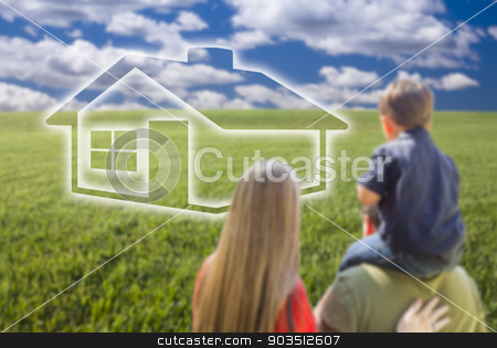 To use this stock image in your creative project, please select the size you need over to the right and click the "Add to Cart" button.
Your downloaded image will come with the Cutcaster watermark removed so don’t worry about the watermark you see on this page. Young Family in Grass Field with Ghosted House in Front stock photo, Young Family in Grass Field with Ghosted House In Front of Them. by Andy Dean