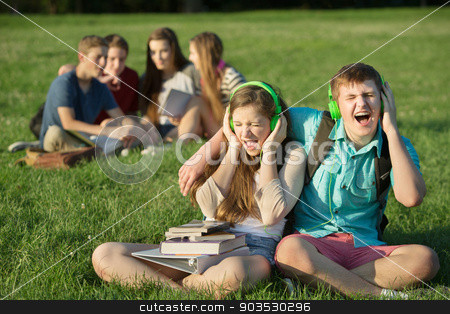 To use this stock image in your creative project, please select the size you need over to the right and click the "Add to Cart" button.
Your downloaded image will come with the Cutcaster watermark removed so don’t worry about the watermark you see on this page. Happy Friends Singing stock photo, Pair of happy Caucasian teens singing out loud by Scott Griessel