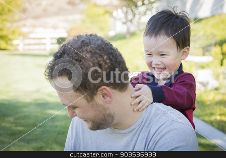 To use this stock image in your creative project, please select the size you need over to the right and click the "Add to Cart" button.
Your downloaded image will come with the Cutcaster watermark removed so don’t worry about the watermark you see on this page. Caucasian Father Having Fun with His Mixed Race Baby Son stock photo, Happy Caucasian Father Having Fun with His Mixed Race Baby Son. by Andy Dean