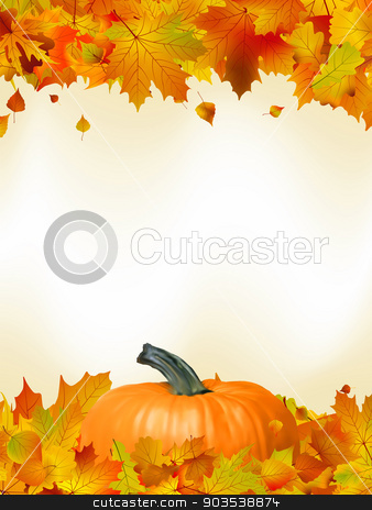 To use this stock image in your creative project, please select the size you need over to the right and click the "Add to Cart" button.
Your downloaded image will come with the Cutcaster watermark removed so don’t worry about the watermark you see on this page. Colorful autumn card leaves with Pumpkin. EPS 8 stock vector clipart, Colorful autumn card template leaves with Pumpkin and copy space. EPS 8 vector file included by Vladimir Petrov