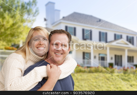To use this stock image in your creative project, please select the size you need over to the right and click the "Add to Cart" button.
Your downloaded image will come with the Cutcaster watermark removed so don’t worry about the watermark you see on this page. Happy Couple Hugging in Front of House stock photo, Happy Couple Hugging in Front of Beautiful House. by Andy Dean