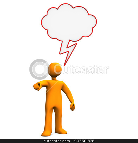 To use this stock image in your creative project, please select the size you need over to the right and click the "Add to Cart" button.
Your downloaded image will come with the Cutcaster watermark removed so don’t worry about the watermark you see on this page. Crying Manikin Speech Bubble stock photo, Orange cartoon character with a speech bubble. by Alexander Limbach