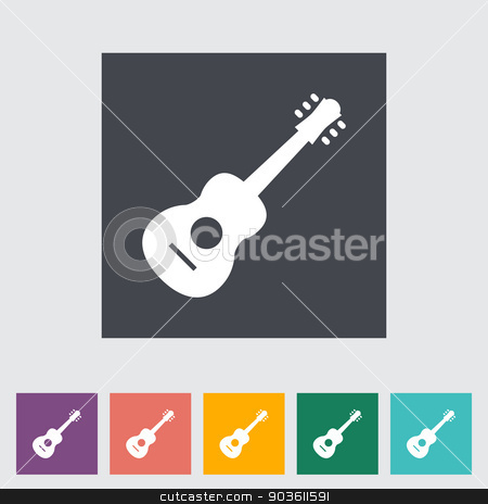 To use this stock image in your creative project, please select the size you need over to the right and click the "Add to Cart" button.
Your downloaded image will come with the Cutcaster watermark removed so don’t worry about the watermark you see on this page. Guitar icon stock vector clipart, Guitar. Single flat icon on the button. Vector illustration. by Afanasiev Oleksii