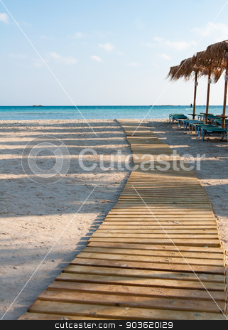 To use this stock image in your creative project, please select the size you need over to the right and click the "Add to Cart" button.
Your downloaded image will come with the Cutcaster watermark removed so don’t worry about the watermark you see on this page. Umbrellas and sunbeds on Elafonissi beach, Crete, Greece stock photo, Umbrellas and sunbeds on Elafonissi beach, Crete, Greece by Constantin Stanciu