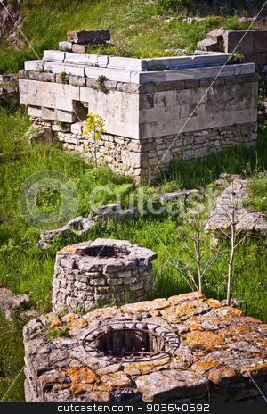 To use this stock image in your creative project, please select the size you need over to the right and click the "Add to Cart" button.
Your downloaded image will come with the Cutcaster watermark removed so don’t worry about the watermark you see on this page. Portion of the Ruins of Troy stock photo, Portion of the Ancient City of Troy by Scott Griessel