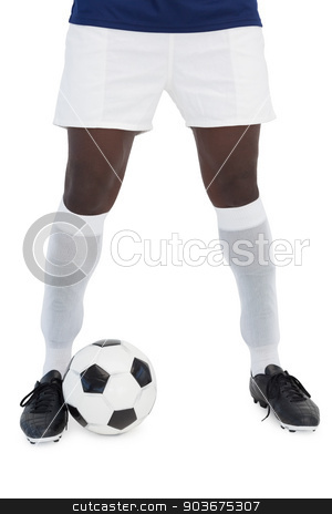 To use this stock image in your creative project, please select the size you need over to the right and click the "Add to Cart" button.
Your downloaded image will come with the Cutcaster watermark removed so don’t worry about the watermark you see on this page. Football player standing with the ball stock photo, Football player standing with the ball on white background by Wavebreak Media