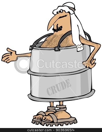 To use this stock image in your creative project, please select the size you need over to the right and click the "Add to Cart" button.
Your downloaded image will come with the Cutcaster watermark removed so don’t worry about the watermark you see on this page. Poor Arab in a barrel stock photo, This illustration depicts a poor Arab man wearing an oil barrel and holding out his hand. by Dennis Cox