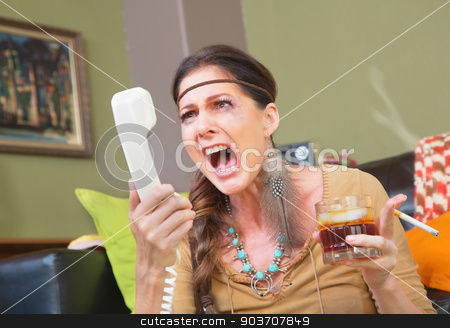 To use this stock image in your creative project, please select the size you need over to the right and click the "Add to Cart" button.
Your downloaded image will come with the Cutcaster watermark removed so don’t worry about the watermark you see on this page. Angry Smoker Yelling at Phone stock photo, Angry smoker with drink yelling into telephone by Scott Griessel