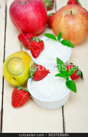 To use this stock image in your creative project, please select the size you need over to the right and click the "Add to Cart" button.
Your downloaded image will come with the Cutcaster watermark removed so don’t worry about the watermark you see on this page. fruits and yogurt stock photo, fresh fruits and whole milk yogurt on a rustic wood table by Francesco Perre