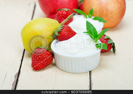 To use this stock image in your creative project, please select the size you need over to the right and click the "Add to Cart" button.
Your downloaded image will come with the Cutcaster watermark removed so don’t worry about the watermark you see on this page. fruits and yogurt stock photo, fresh fruits and whole milk yogurt on a rustic wood table by Francesco Perre
