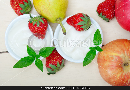 To use this stock image in your creative project, please select the size you need over to the right and click the "Add to Cart" button.
Your downloaded image will come with the Cutcaster watermark removed so don’t worry about the watermark you see on this page. fruits and yogurt stock photo, fresh fruits and whole milk yogurt on a rustic wood table by Francesco Perre