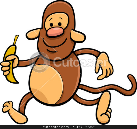 To use this stock image in your creative project, please select the size you need over to the right and click the "Add to Cart" button.
Your downloaded image will come with the Cutcaster watermark removed so don’t worry about the watermark you see on this page. monkey with banana cartoon illustration stock vector clipart, Cartoon Illustration of Funny Monkey with Banana by Igor Zakowski