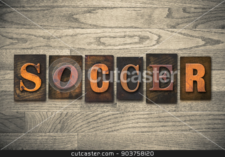 To use this stock image in your creative project, please select the size you need over to the right and click the "Add to Cart" button.
Your downloaded image will come with the Cutcaster watermark removed so don’t worry about the watermark you see on this page. Soccer Concept Wooden Letterpress Type stock photo, The word