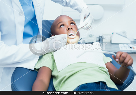 To use this stock image in your creative project, please select the size you need over to the right and click the "Add to Cart" button.
Your downloaded image will come with the Cutcaster watermark removed so don’t worry about the watermark you see on this page. Close up of boy having his teeth examined stock photo, Close up of boy having his teeth examined by a dentist by Wavebreak Media