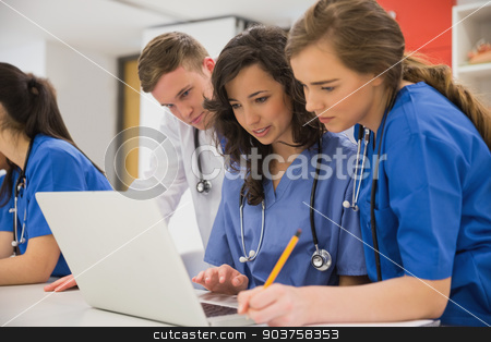 To use this stock image in your creative project, please select the size you need over to the right and click the "Add to Cart" button.
Your downloaded image will come with the Cutcaster watermark removed so don’t worry about the watermark you see on this page. Medical students sitting and talking stock photo, Medical students sitting and talking at the university by Wavebreak Media