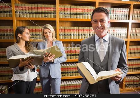 To use this stock image in your creative project, please select the size you need over to the right and click the "Add to Cart" button.
Your downloaded image will come with the Cutcaster watermark removed so don’t worry about the watermark you see on this page. Lawyers in the law library stock photo, Lawyers in the law library at the university by Wavebreak Media
