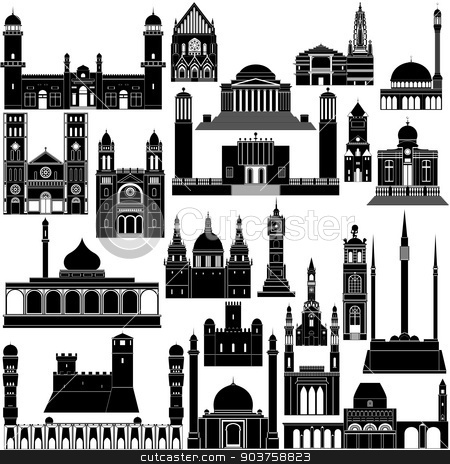 To use this stock image in your creative project, please select the size you need over to the right and click the "Add to Cart" button.
Your downloaded image will come with the Cutcaster watermark removed so don’t worry about the watermark you see on this page. Architecture Africa-5 stock vector clipart, Contour collection of buildings and structures. Illustration on white background. by Sergey Skryl