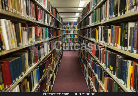 To use this stock image in your creative project, please select the size you need over to the right and click the "Add to Cart" button.
Your downloaded image will come with the Cutcaster watermark removed so don’t worry about the watermark you see on this page. Volumes of books on bookshelf in library stock photo, Volumes of books on bookshelf in library at the university by Wavebreak Media