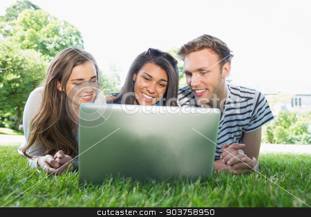 To use this stock image in your creative project, please select the size you need over to the right and click the "Add to Cart" button.
Your downloaded image will come with the Cutcaster watermark removed so don’t worry about the watermark you see on this page. Happy students using laptop outside stock photo, Happy students using laptop outside at the university by Wavebreak Media