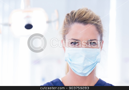 To use this stock image in your creative project, please select the size you need over to the right and click the "Add to Cart" button.
Your downloaded image will come with the Cutcaster watermark removed so don’t worry about the watermark you see on this page. Portrait of a dentist in mask looking at camera stock photo, Portrait of a dentist in mask looking at camera at the dental clinic by Wavebreak Media