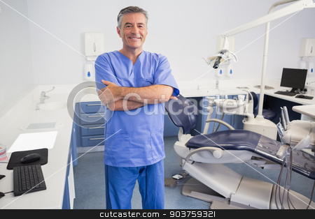 To use this stock image in your creative project, please select the size you need over to the right and click the "Add to Cart" button.
Your downloaded image will come with the Cutcaster watermark removed so don’t worry about the watermark you see on this page. Happy dentist standing with arms crossed stock photo, Happy dentist standing with arms crossed in dental clinic by Wavebreak Media