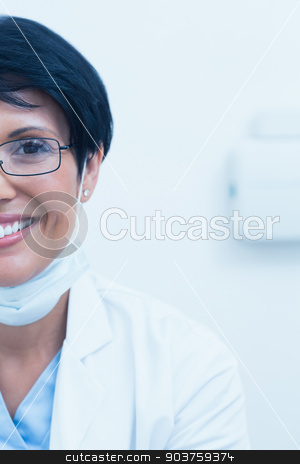 To use this stock image in your creative project, please select the size you need over to the right and click the "Add to Cart" button.
Your downloaded image will come with the Cutcaster watermark removed so don’t worry about the watermark you see on this page. Portrait of smiling female dentist stock photo, Close up portrait of smiling young female dentist by Wavebreak Media