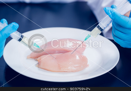 To use this stock image in your creative project, please select the size you need over to the right and click the "Add to Cart" button.
Your downloaded image will come with the Cutcaster watermark removed so don’t worry about the watermark you see on this page. Food scientist injecting raw chicken stock photo, Food scientist injecting raw chicken at the university by Wavebreak Media