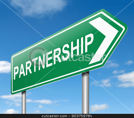 To use this stock image in your creative project, please select the size you need over to the right and click the "Add to Cart" button.
Your downloaded image will come with the Cutcaster watermark removed so don’t worry about the watermark you see on this page. Partnership concept. stock photo, Illustration depicting a sign with a partnership concept. by Samantha Craddock
