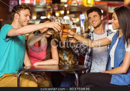 To use this stock image in your creative project, please select the size you need over to the right and click the "Add to Cart" button.
Your downloaded image will come with the Cutcaster watermark removed so don’t worry about the watermark you see on this page. Happy friends toasting with drink and beer stock photo, Happy friends toasting with drink and beer in a pub by Wavebreak Media
