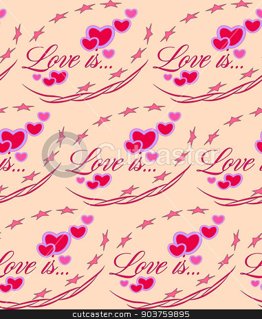 To use this stock image in your creative project, please select the size you need over to the right and click the "Add to Cart" button.
Your downloaded image will come with the Cutcaster watermark removed so don’t worry about the watermark you see on this page. Love is... Red heart Valentines day seamless pattern. gift wrap stock vector clipart, Love is.. Red heart. Valentines day. seamless pattern by Serhii