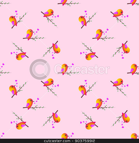 To use this stock image in your creative project, please select the size you need over to the right and click the "Add to Cart" button.
Your downloaded image will come with the Cutcaster watermark removed so don’t worry about the watermark you see on this page. bird sparrow. St. Valentine's Day. Seamless pattern. Vector stock vector clipart, bird sparrow. St. Valentine's Day. Seamless pattern. Vector Seamless pattern. Vector illustration by Serhii