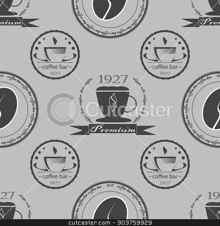 To use this stock image in your creative project, please select the size you need over to the right and click the "Add to Cart" button.
Your downloaded image will come with the Cutcaster watermark removed so don’t worry about the watermark you see on this page. Set of vintage coffee themed monochrome labels. Seamless pattern. Vector stock vector clipart, Set of vintage coffee themed monochrome labels. Seamless pattern. Vector illustration by Serhii