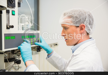 To use this stock image in your creative project, please select the size you need over to the right and click the "Add to Cart" button.
Your downloaded image will come with the Cutcaster watermark removed so don’t worry about the watermark you see on this page. Pharmacist using machinery to make medicine stock photo, Pharmacist using machinery to make medicine at the laboratory by Wavebreak Media