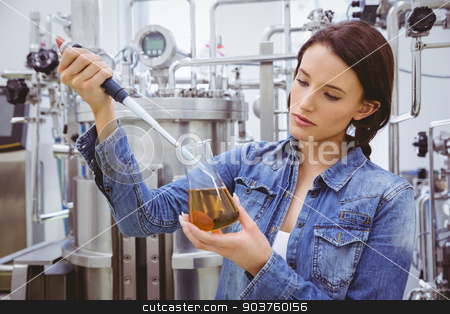 To use this stock image in your creative project, please select the size you need over to the right and click the "Add to Cart" button.
Your downloaded image will come with the Cutcaster watermark removed so don’t worry about the watermark you see on this page. Scientist preparing an experiment with a pipette and beaker stock photo, Scientist preparing an experiment with a pipette and beaker in the factory by Wavebreak Media