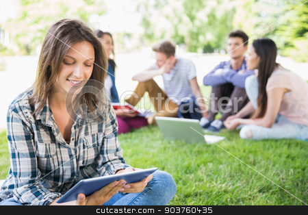 To use this stock image in your creative project, please select the size you need over to the right and click the "Add to Cart" button.
Your downloaded image will come with the Cutcaster watermark removed so don’t worry about the watermark you see on this page. Happy students sitting outside on campus stock photo, Happy students sitting outside on campus at the university by Wavebreak Media