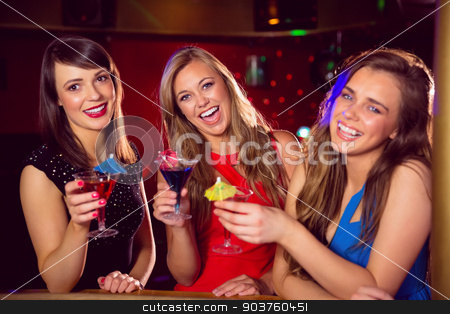To use this stock image in your creative project, please select the size you need over to the right and click the "Add to Cart" button.
Your downloaded image will come with the Cutcaster watermark removed so don’t worry about the watermark you see on this page. Pretty friends drinking cocktails together stock photo, Pretty friends drinking cocktails together at the nightclub by Wavebreak Media