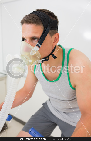 To use this stock image in your creative project, please select the size you need over to the right and click the "Add to Cart" button.
Your downloaded image will come with the Cutcaster watermark removed so don’t worry about the watermark you see on this page. Man doing fitness test on exercise bike stock photo, Man doing fitness test on exercise bike at the medical centre by Wavebreak Media