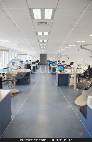 To use this stock image in your creative project, please select the size you need over to the right and click the "Add to Cart" button.
Your downloaded image will come with the Cutcaster watermark removed so don’t worry about the watermark you see on this page. Empty dental clinic with many stations stock photo, Empty dental clinic with many stations in dental hospital by Wavebreak Media